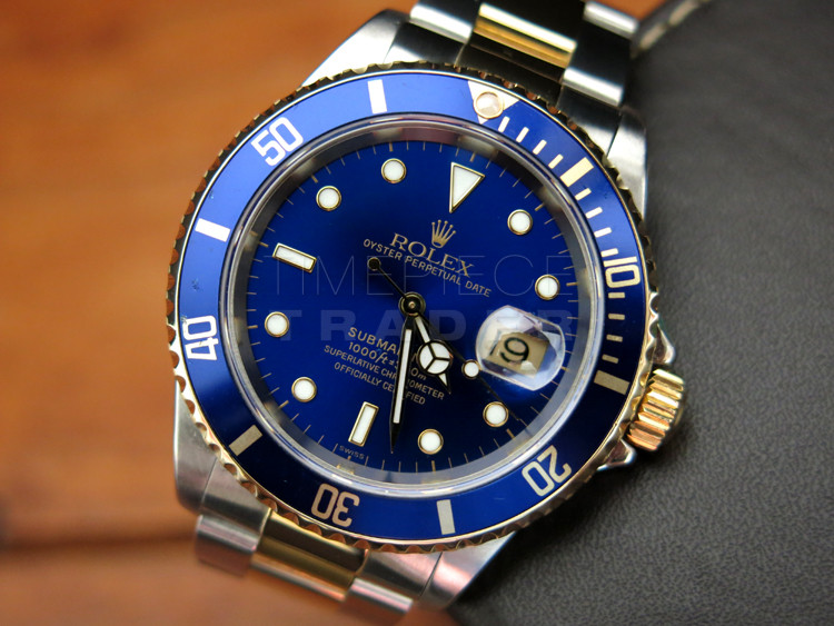Submariner 16613 Stainless Steel and 18k Yellow Gold Blue Dial Timepiece Trader| Timepiece Trader