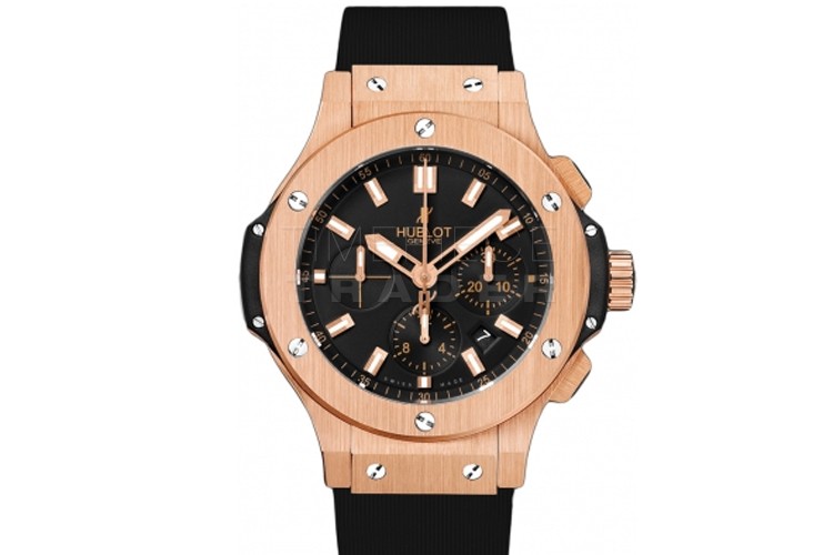 Hublot Big Bang Rose Gold Ceramic Black Dial Chrono 44mm Circa 2016