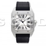 SOLD-cartier-santos-100-stainless-steel-ref-w20073x8