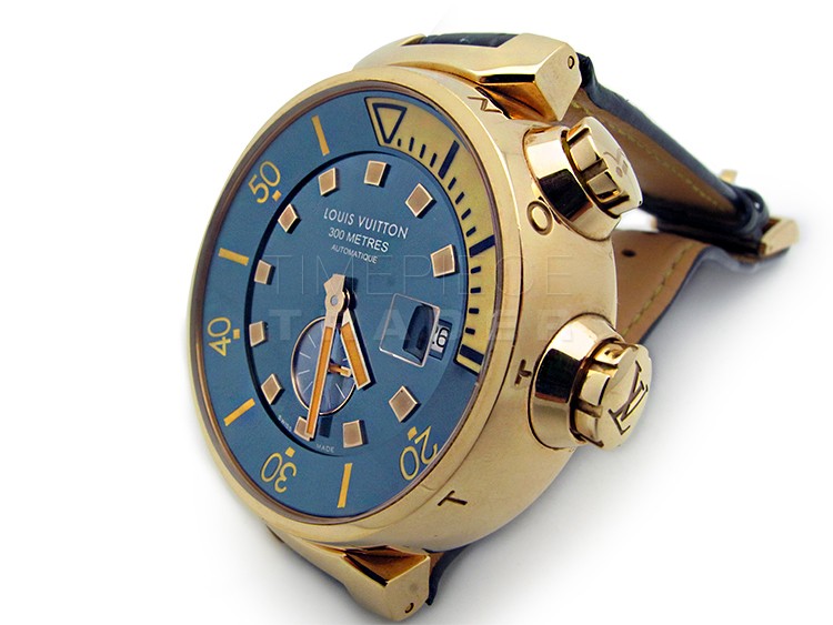 Louis Vuitton TAMBOUR DIVER in 18k Rose Gold Ref# Q103E