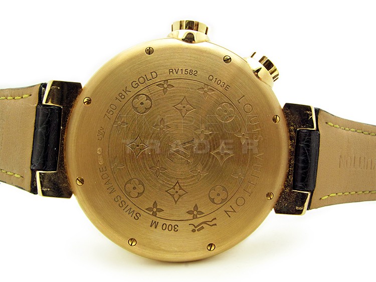 Louis Vuitton Tambour Diving 42mm Q103E 18K Yellow Gold Men's