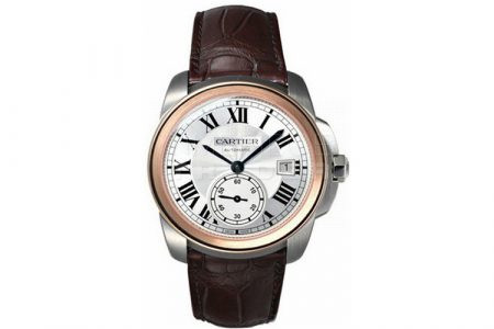 calibre de cartier watch 38mm steel leather ref w2ca0002