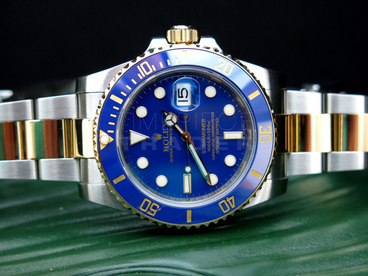 Rolex Submariner Two Tone 18K Yellow Gold & SS w/ Blue Dial 116613BLD