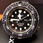 Seiko Marinemaster All Black QUARTZ SBBN025 b